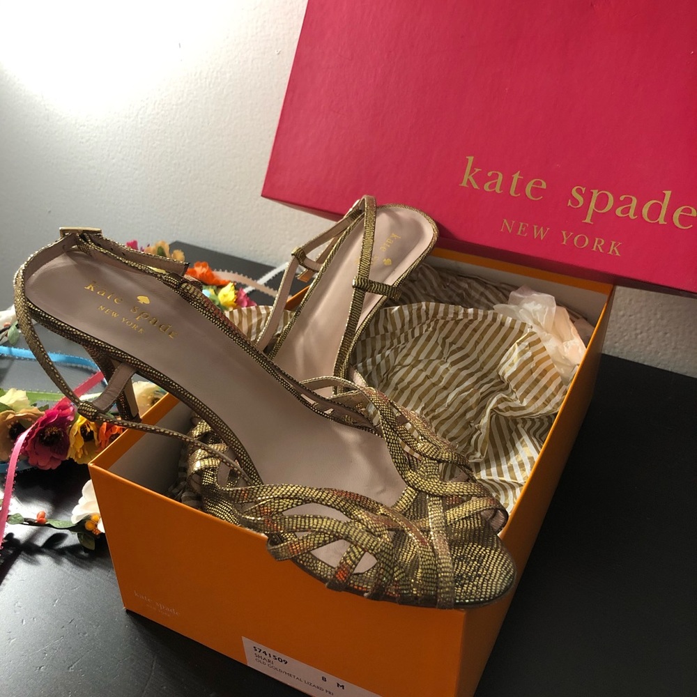 Like New Kate Spade Shari 100% Leather Heel Sandal